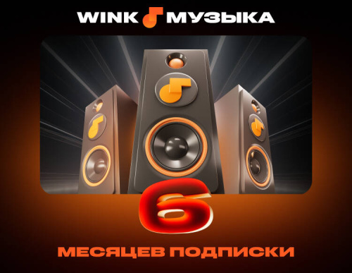 Подписка Wink Музыка на 6 месяцев