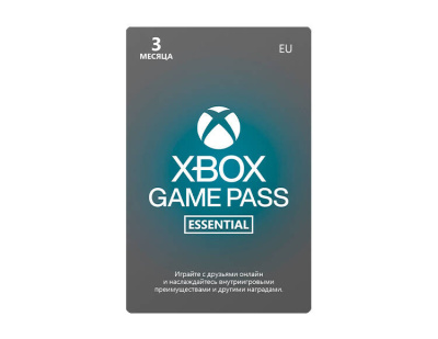 Карта оплаты Xbox Game Pass Essentials на 3 месяца [Цифровая версия] (EU)