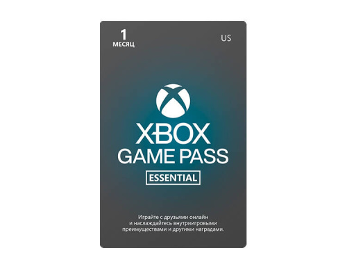 Карта оплаты Xbox Game Pass Essentials на 1 месяц [Цифровая версия] (US)