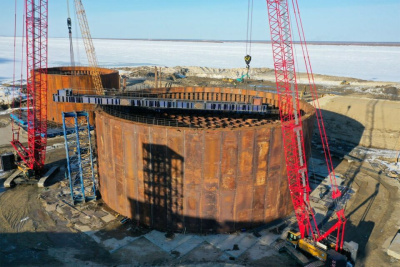 Глава Якутии рассказал о ходе строительства Ленского моста / Саина Титова   