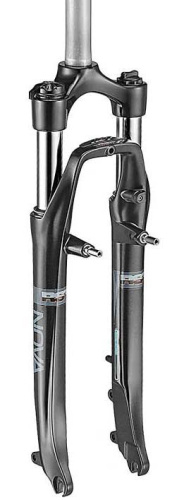 Амортизационная вилка RST Nova T 28" резьбовая (черный 60 мм эксцентрик 9 мм шток 1" резьбовой (25.4 мм), сталь для ободных и дисковых тормозов)