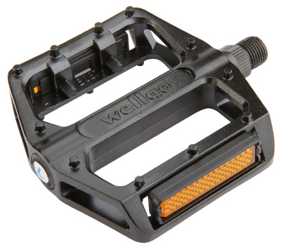 Педали платформы Wellgo B087 для FR/DH фрезерованная ось (черный)