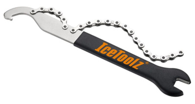 Хлыст IceToolz 34S4 с ключом на 15 (черный / серебристый)