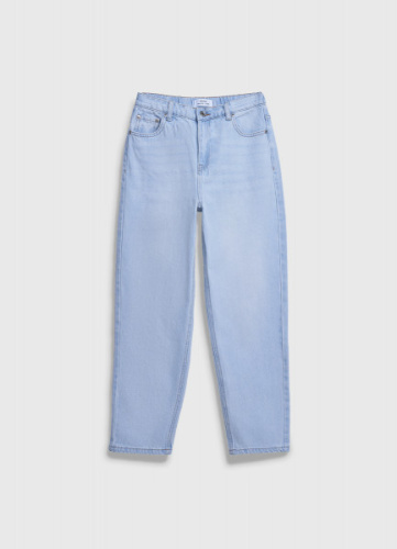 Прямые джинсы с высокой посадкой для девочек, Голубой