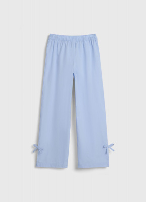 Брюки с бантами для девочек, Голубой