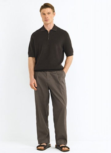 Чиносы изо льна, Коричневый