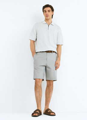 Шорты с ремнём, Белый