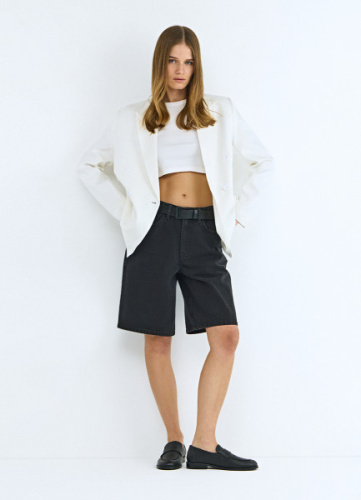 Джинсовые шорты, Серый