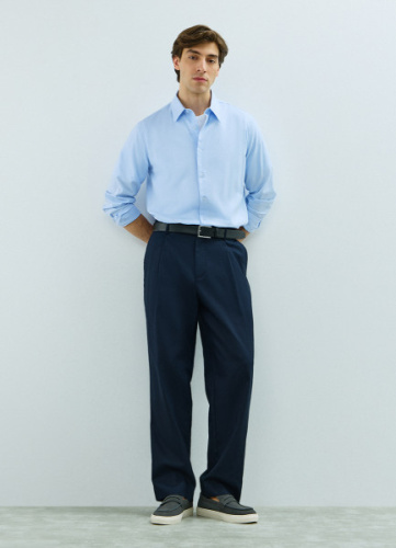 Чиносы изо льна, Синий