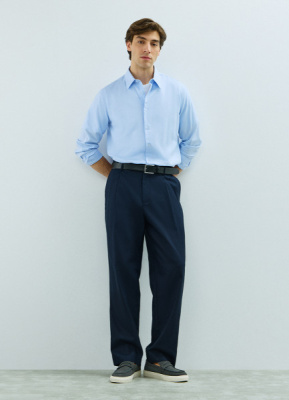 Чиносы изо льна, Синий