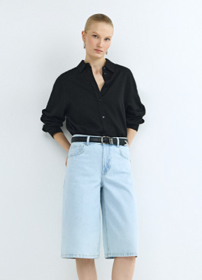 Джинсовые шорты-бермуды, Голубой