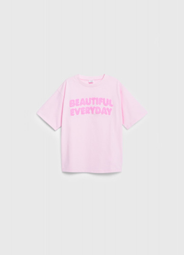 Футболка оверсайз для девочек, Розовый