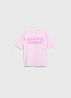 Футболка оверсайз для девочек, Розовый