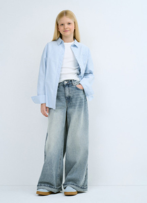 Свободные джинсы для девочек, Голубой