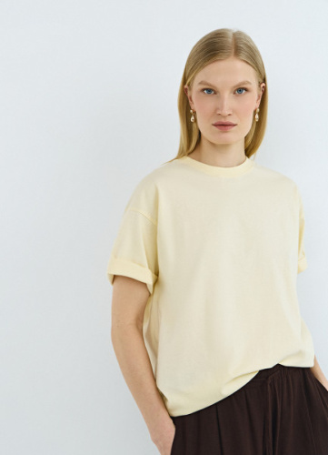 Футболка оверсайз из хлопка, Желтый