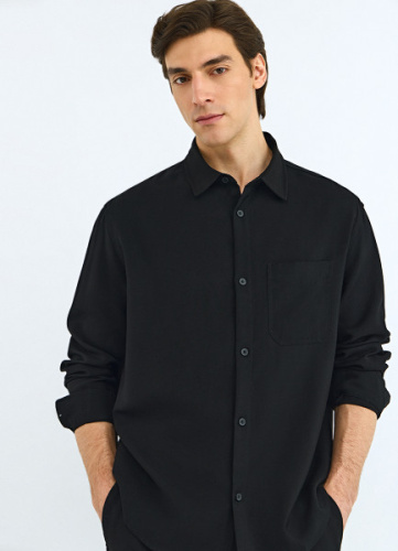 Рубашка из вискозы, Черный