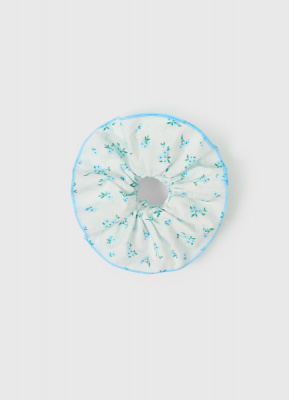 Резинка для волос с цветочным принтом для девочек, Голубой