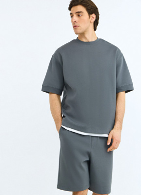 Футболка из плотного хлопка, Серый