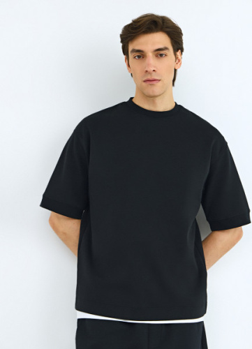 Футболка из плотного хлопка, Черный