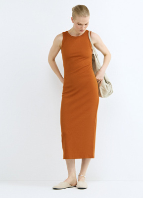 Платье-майка из трикотажа, Оранжевый