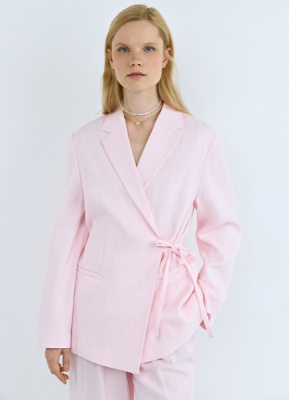 Жакет на завязках, Розовый