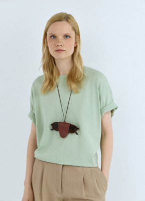 Футболка оверсайз из хлопка, Зеленый