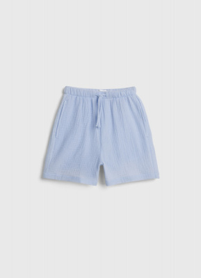 Короткие шорты из муслина для девочек, Голубой
