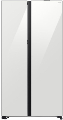 Холодильник Samsung Side-by-Side с автоматически открывающимися дверьми, 646 л Белое стекло