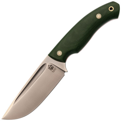 Нож Райбек №1, сталь Elmax, рукоять микарта зеленая