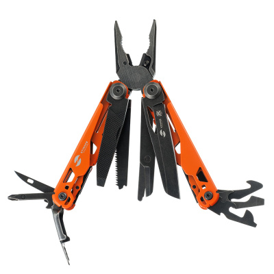 Мультитул Stinger 107 х 19 мм, 19 функций, сталь 440A/420A, оранжевый корпус, нейлоновый чехол