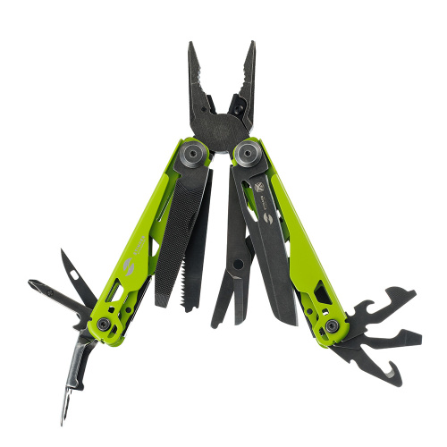 Мультитул Stinger 107 х 19 мм, 19 функций, сталь 440A/420A, салатовый корпус, нейлоновый чехол