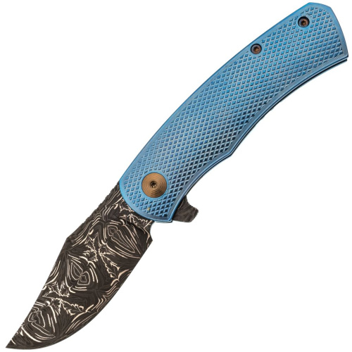 Складной нож Assassin knives Punisher F., сталь Damascus, рукоять титан