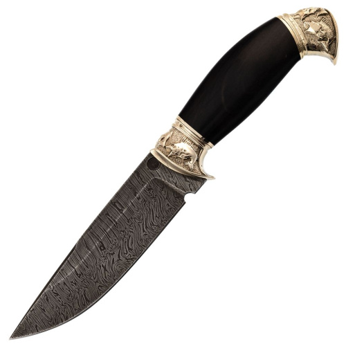 Нож для рыбалки Зенит, сталь дамаск, рукоять граб