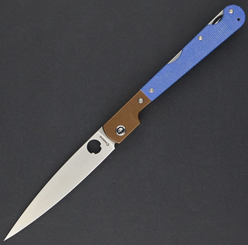 Складной нож Daggerr Corso Blue Micarta Satin, сталь VG-10, рукоять микарта синяя