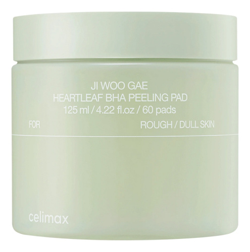 Тонизирующие пэды-тонер для лица с салициловой кислотой Ji Woo Gae Heartleaf BHA Peeling Pad: Пэды 125мл/60шт