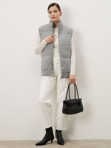 Жилет из кашемира женский 16138 серо-голубой