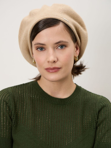 Берет из кашемира 04006 бежевый