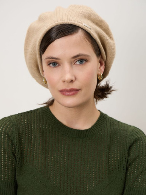 Берет из кашемира 04006 бежевый