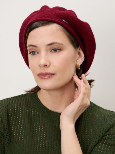 Берет из кашемира 04006 бордовый