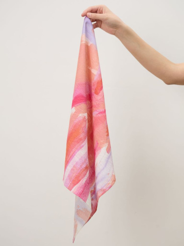 Платок из вискозы 12050 Geo оранжево-розовый