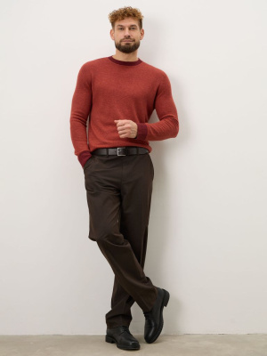 Джемпер из кашемира и шелка мужской 01-23-600-SL коричневый