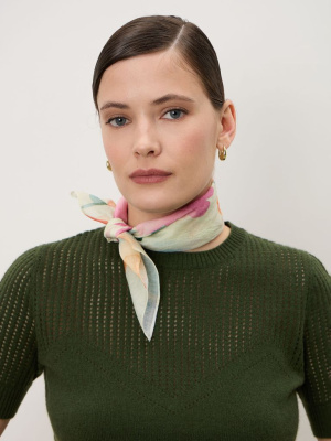 Платок из вискозы 12050 Flo оранжево-розовый