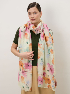 Шарф из вискозы 12024 Flo оранжево-розовый