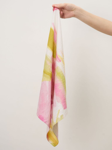 Платок из вискозы 12050 Geo розово-желтый