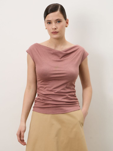 Топ из тенселя 50767 коричневый