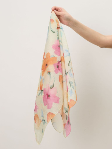 Платок из вискозы 12090 Flo оранжево-розовый