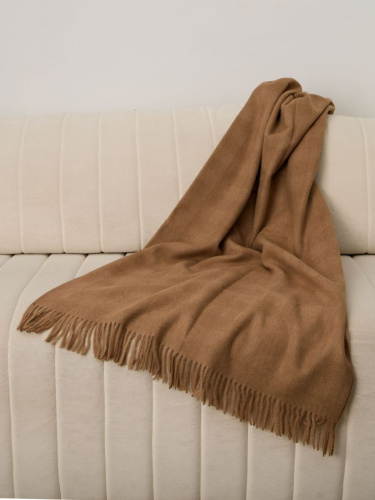 Плед из верблюжьего пуха 4148 рыжий