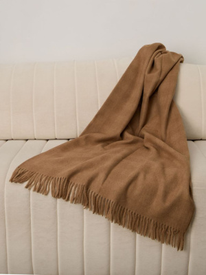 Плед из верблюжьего пуха 4148 рыжий