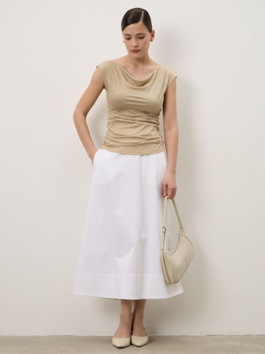 Топ из тенселя 50767 бежевый