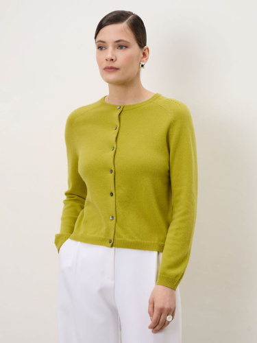 Кардиган из кашемира женский 07-25-200-0C зеленый
